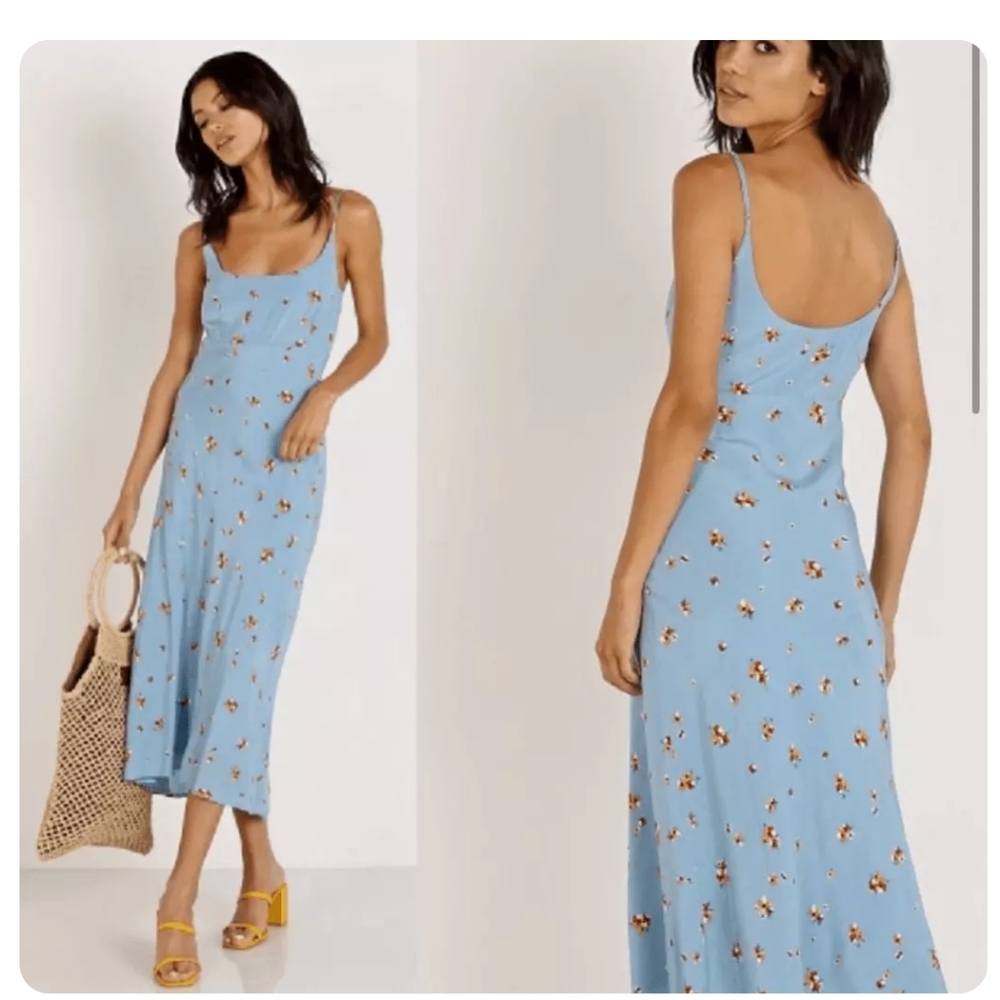 ASTR the label | blue midi dress